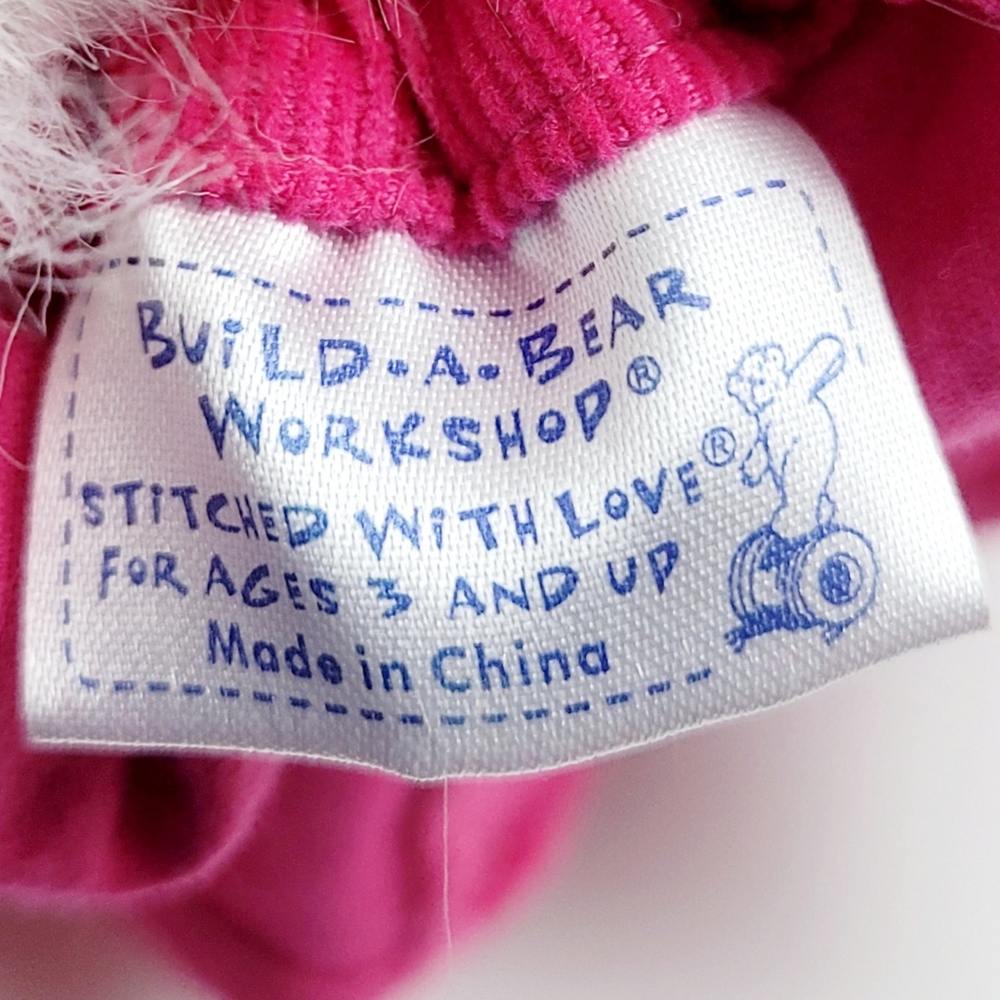 Build A Bear White Bunny Wearing a Skirt & Shirt with Superman Logo on it - Picture 9 of 10